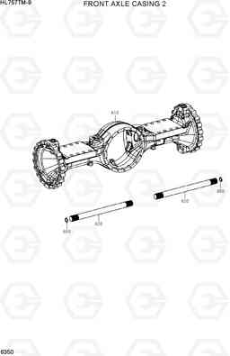 6350 FRONT AXLE CASING 2(-#0053) HL757TM-9, Hyundai