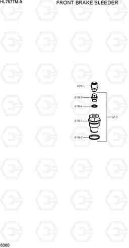 6360 FRONT BRAKE BLEEDER(-#0053) HL757TM-9, Hyundai
