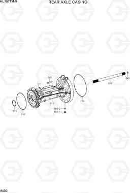 6430 REAR AXLE CASING(-#0064) HL757TM-9, Hyundai