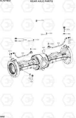 6460 REAR AXLE PARTS(-#0064) HL757TM-9, Hyundai