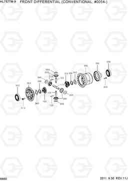 6660 FRONT DIFFERENTIAL(CONVENTIONAL,#0054-) HL757TM-9, Hyundai