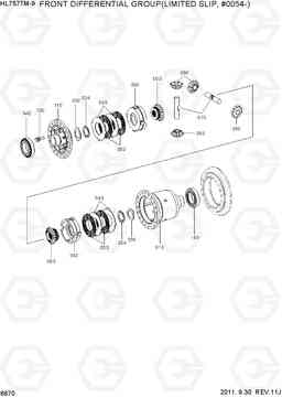 6670 FRONT DIFFERENTIAL(LIMITED SLIP, #0054-) HL757TM-9, Hyundai