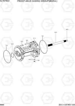 6690 FRONT AXLE CASING GROUP(#0054-) HL757TM-9, Hyundai