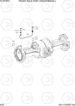 6720 FRONT AXLE PART GROUP(#0054-) HL757TM-9, Hyundai