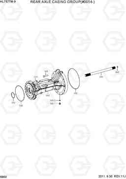 6800 REAR AXLE CASING GROUP(#0065-) HL757TM-9, Hyundai