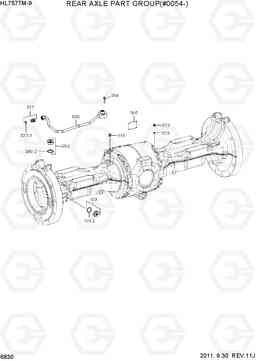 6830 REAR AXLE PART GROUP(#0065-) HL757TM-9, Hyundai