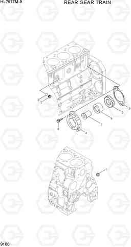 9100 REAR GEAR TRAIN HL757TM-9, Hyundai