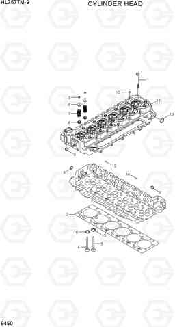 9450 CYLINDER HEAD HL757TM-9, Hyundai