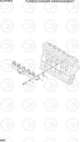 9530 TURBOCHARGER ARRANGEMENT HL757TM-9, Hyundai