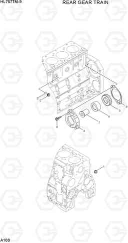 A100 REAR GEAR TRAIN HL757TM-9, Hyundai