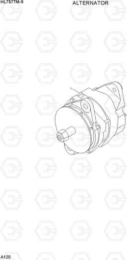 A120 ALTERNATOR HL757TM-9, Hyundai