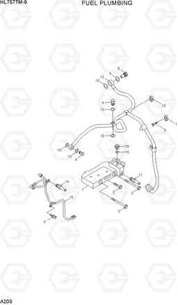 A200 FUEL PLUMBING HL757TM-9, Hyundai