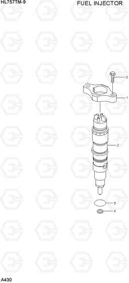 A430 INJECTOR HL757TM-9, Hyundai