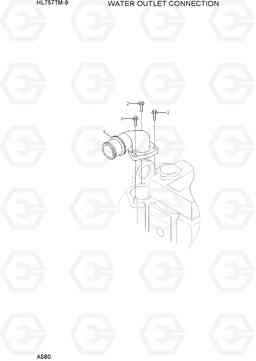 A580 WATER OUTLET CONNECTION HL757TM-9, Hyundai