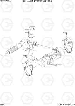 1061 EXHAUST SYSTEM(#0045-) HL757TM-9A, Hyundai