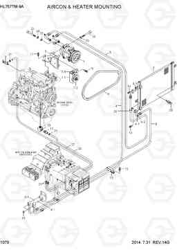 1070 AIRCON & HEATER MOUNTING HL757TM-9A, Hyundai