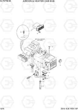 1075 AIRCON & HEATER CAB SUB HL757TM-9A, Hyundai