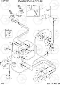 3090 BRAKE HYDRAULIC PIPING 2 HL757TM-9A, Hyundai