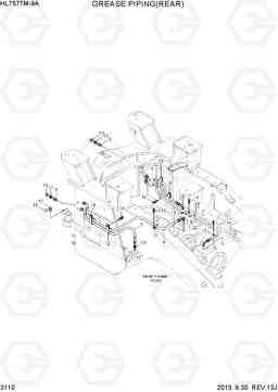 3110 GREASE PIPING(REAR) HL757TM-9A, Hyundai