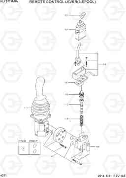 4071 REMOTE CONTROL LEVER(3-SPOOL) HL757TM-9A, Hyundai