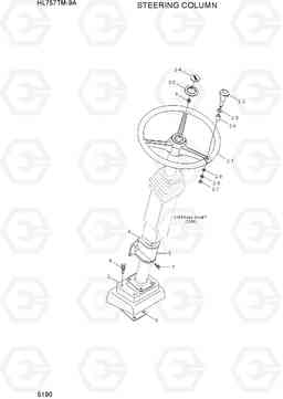 5190 STEERING COLUMN HL757TM-9A, Hyundai