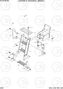 5222 LADDER & HANDRAIL(#0040-) HL757TM-9A, Hyundai