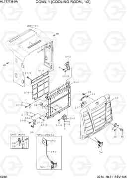 5230 COWL 1(COOLING ROOM, 1/2) HL757TM-9A, Hyundai