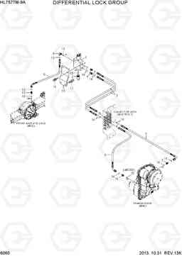 6060 DIFFERENTIAL LOCK GROUP HL757TM-9A, Hyundai