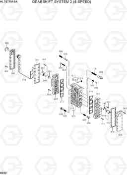 6220 GEARSHIFT SYSTEM 2(4-SPEED) HL757TM-9A, Hyundai