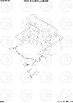 9210 FUEL DRAIN PLUMBING HL757TM-9A, Hyundai
