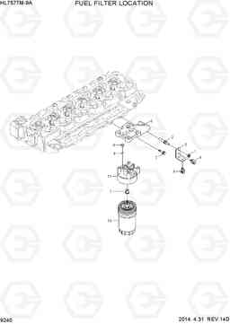 9240 FUEL FILTER LOCATION HL757TM-9A, Hyundai