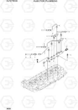 9500 INJECTOR PLUMBING HL757TM-9A, Hyundai