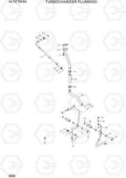 9590 TURBOCHARGER PLUMBING HL757TM-9A, Hyundai