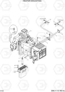 1110 HEATER MOUNTING HL757TM-7, Hyundai