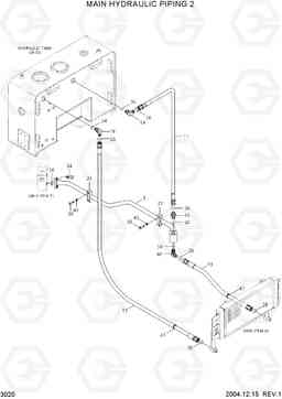 3020 MAIN HYDRAULIC PIPING 2 HL757TM-7, Hyundai