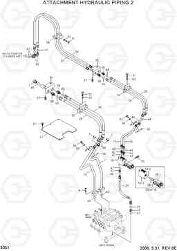 3051 ATTACHMENT HYDRAULIC PIPING 2 HL757TM-7, Hyundai