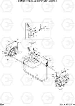 3081 BRAKE HYDRAULIC PIPING 1(#0115-) HL757TM-7, Hyundai