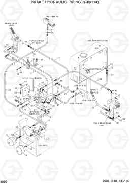 3090 BRAKE HYDRAULIC PIPING 2(-#0114) HL757TM-7, Hyundai