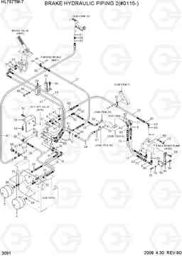 3091 BRAKE HYDRAULIC PIPING 2(#0115-) HL757TM-7, Hyundai