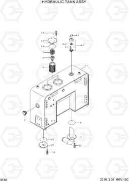 3130 HYDRAULIC TANK ASSY HL757TM-7, Hyundai