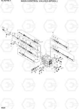 4020 MAIN CONTROL VALVE(2-SPOOL) HL757TM-7, Hyundai