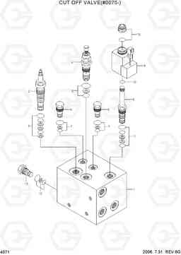 4071 CUT-OFF VALVE(#0075-) HL757TM-7, Hyundai