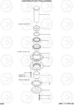 5040 CENTER PIVOT PIN(LOWER) HL757TM-7, Hyundai