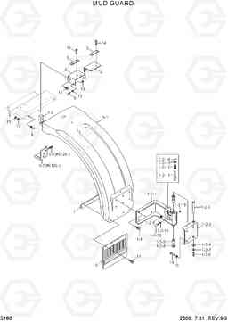 5180 MUD GUARD HL757TM-7, Hyundai