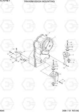 6040 TRANSMISSION MOUNTING HL757TM-7, Hyundai