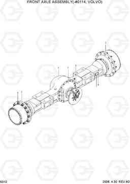 6310 FRONT AXLE ASSEMBLY(-#0114, VOLVO) HL757TM-7, Hyundai