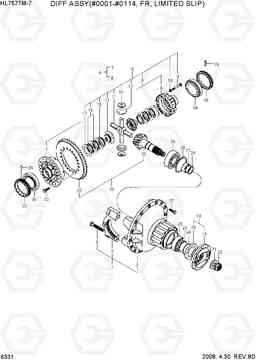 6331 DIFF ASSY(#0001-#0114, FR, LIMITED SLIP) HL757TM-7, Hyundai