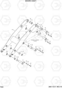 7030 BOOM ASSY HL757TM-7, Hyundai