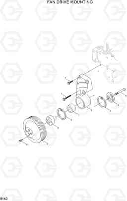 9140 FAN DRIVE AND MOUNTING HL757TM-7, Hyundai