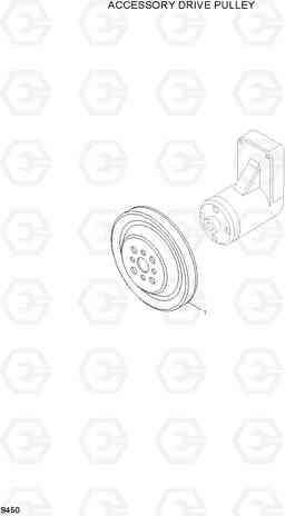 9450 ACCESSORY DRIVE PULLEY HL757TM-7, Hyundai